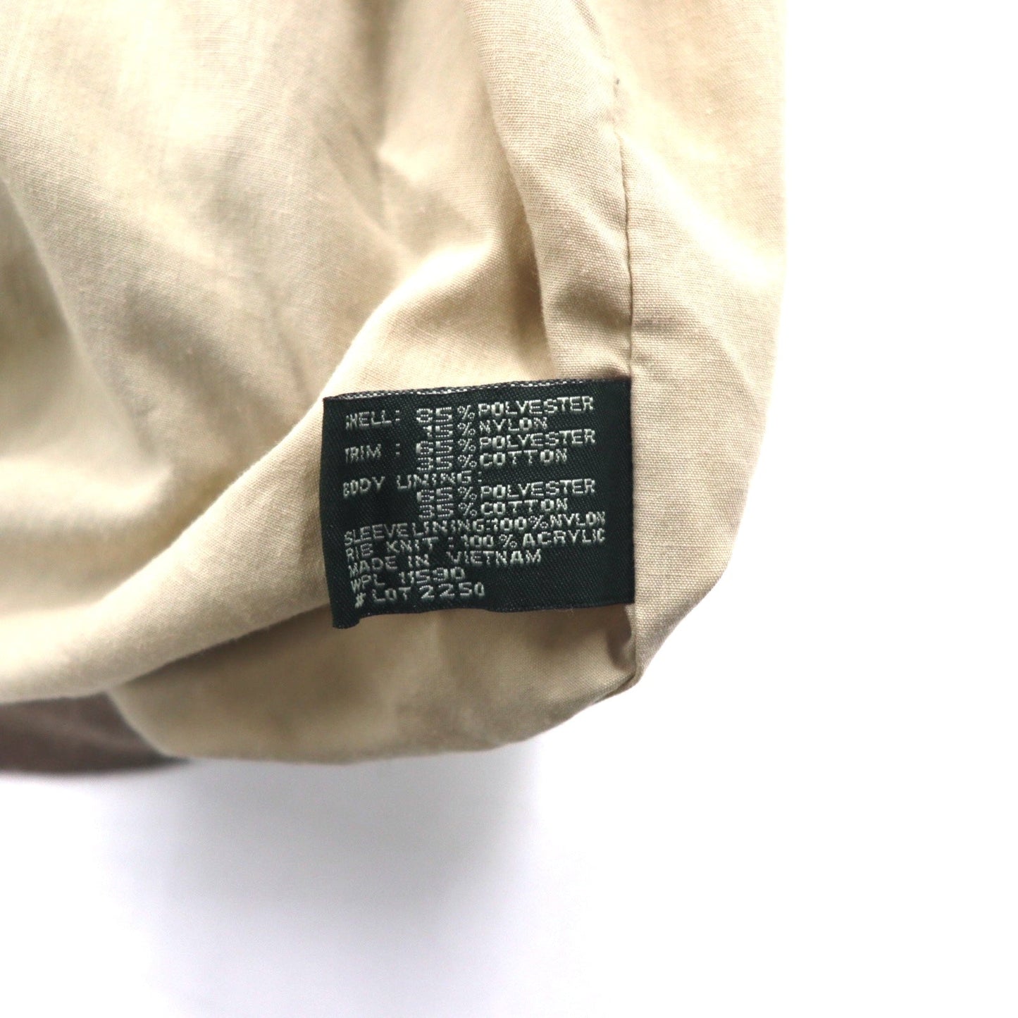 WEATHERPROOF ピーチスキン スウィングトップ ハリントンジャケット L ベージュ ポリエステル