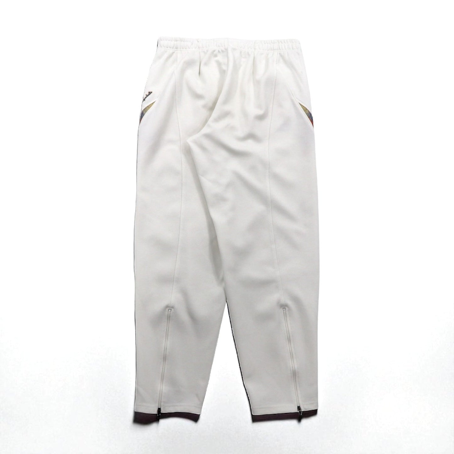 Champion 90年代 トラックパンツ ジャージ XL ホワイト ポリエステル 裾ジップ スリット 日本製