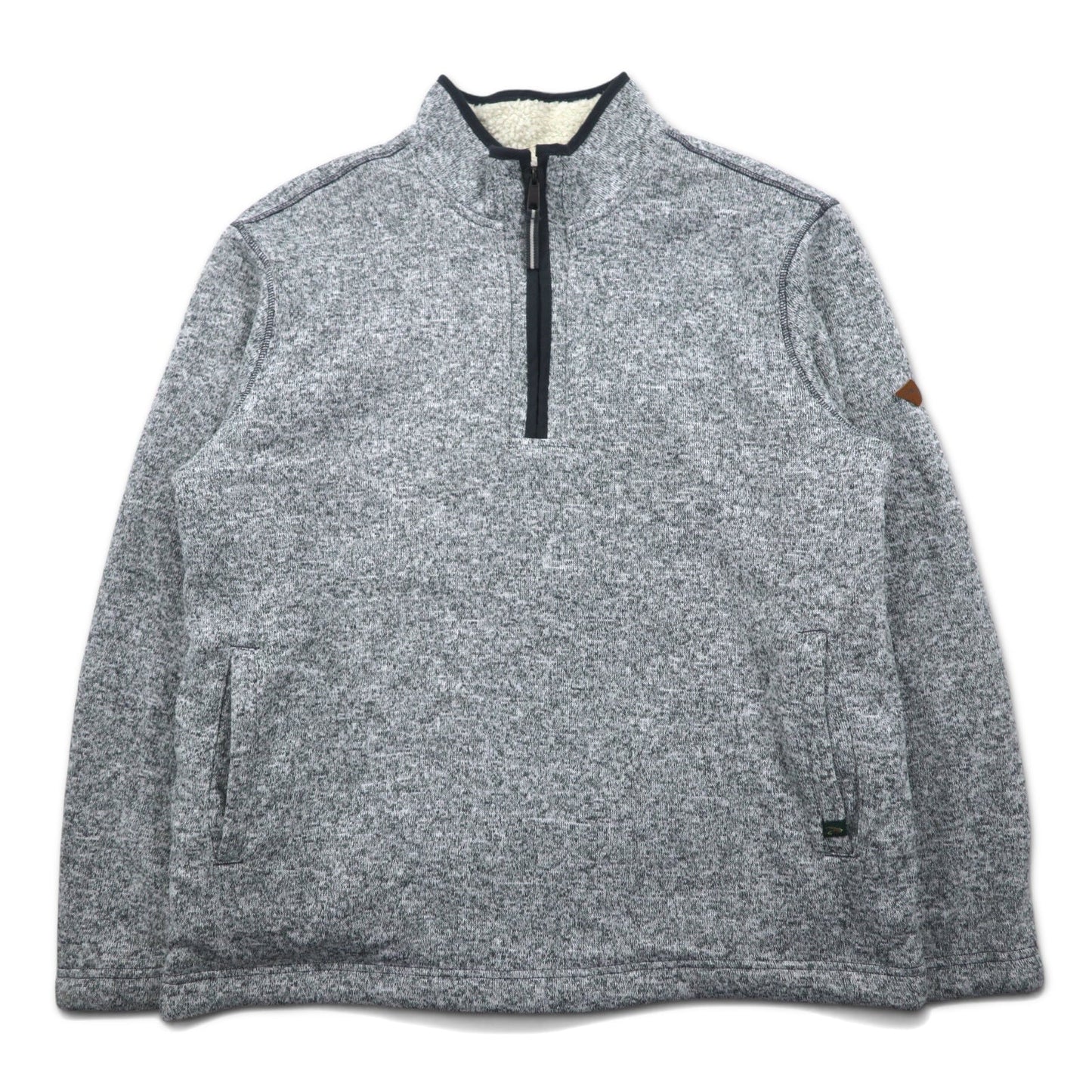 ORVIS 裏ボア ハーフジップ フリースジャケット XL グレー ポリエステル