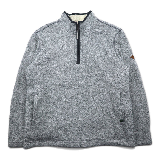 ORVIS 裏ボア ハーフジップ フリースジャケット XL グレー ポリエステル