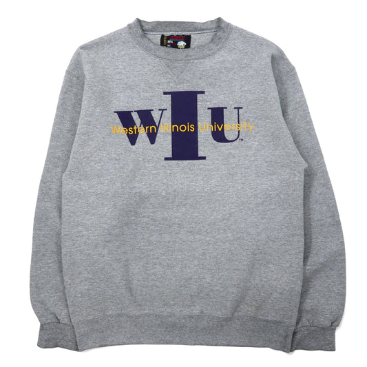 USA製 90年代 SOFFE カレッジ プリント スウェット M グレー コットン WIU