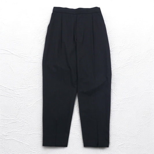 SOUMO タック ワイド スラックス パンツ M グレー ウール スリット 日本製