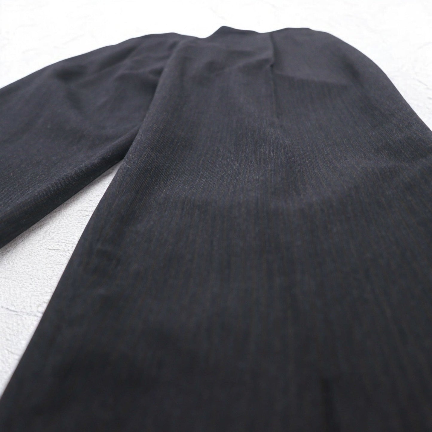 SOUMO タック ワイド スラックス パンツ M グレー ウール スリット 日本製