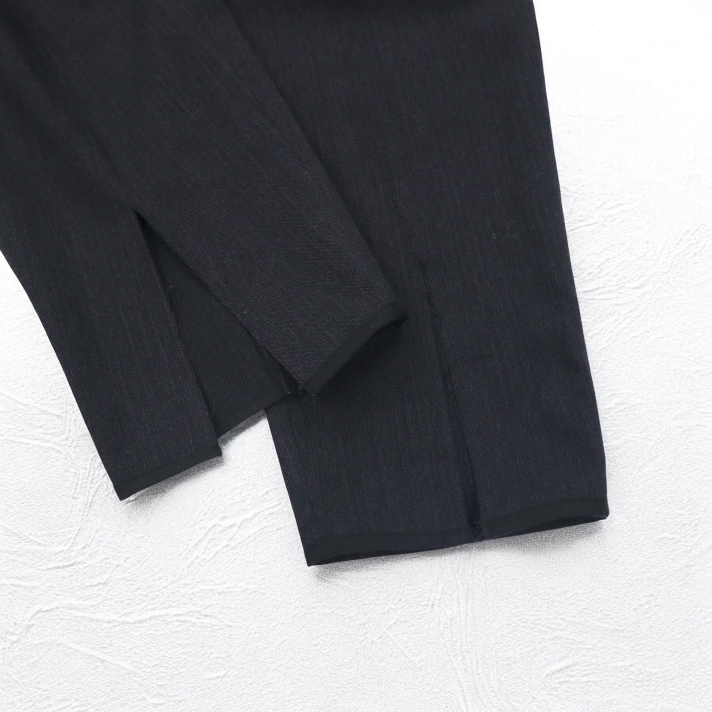 SOUMO タック ワイド スラックス パンツ M グレー ウール スリット 日本製