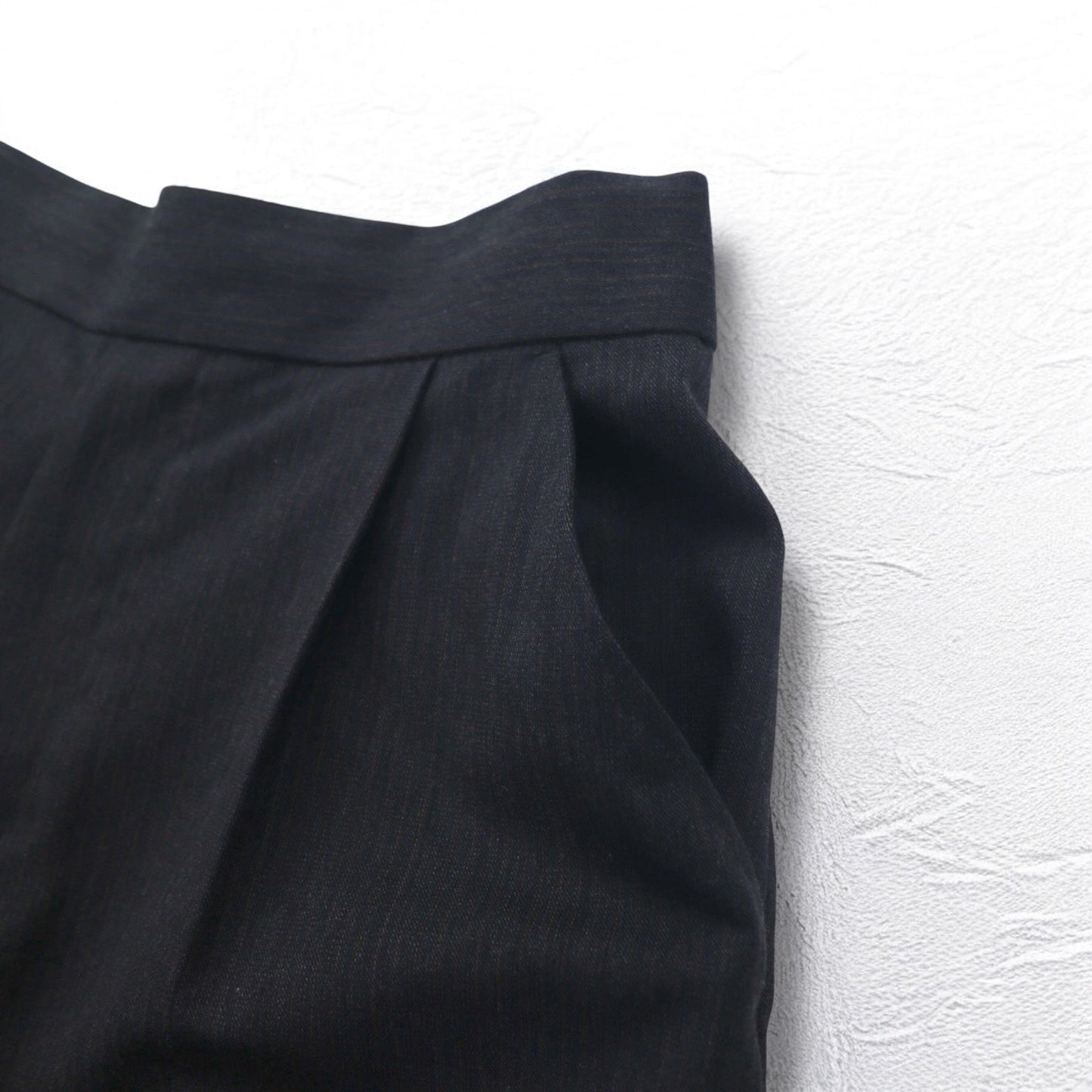 SOUMO タック ワイド スラックス パンツ M グレー ウール スリット 日本製