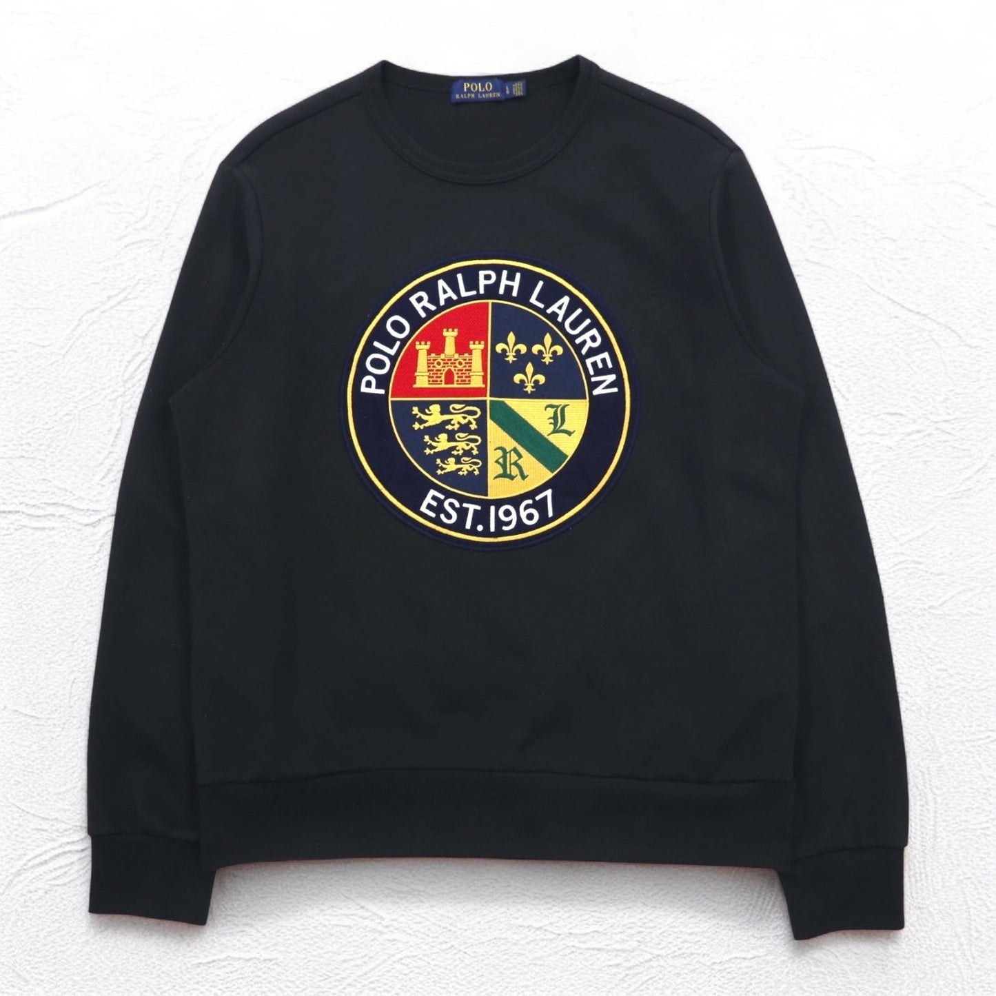 POLO RALPH LAUREN エンブレム ワッペン スウェット L ブラック サークルロゴ