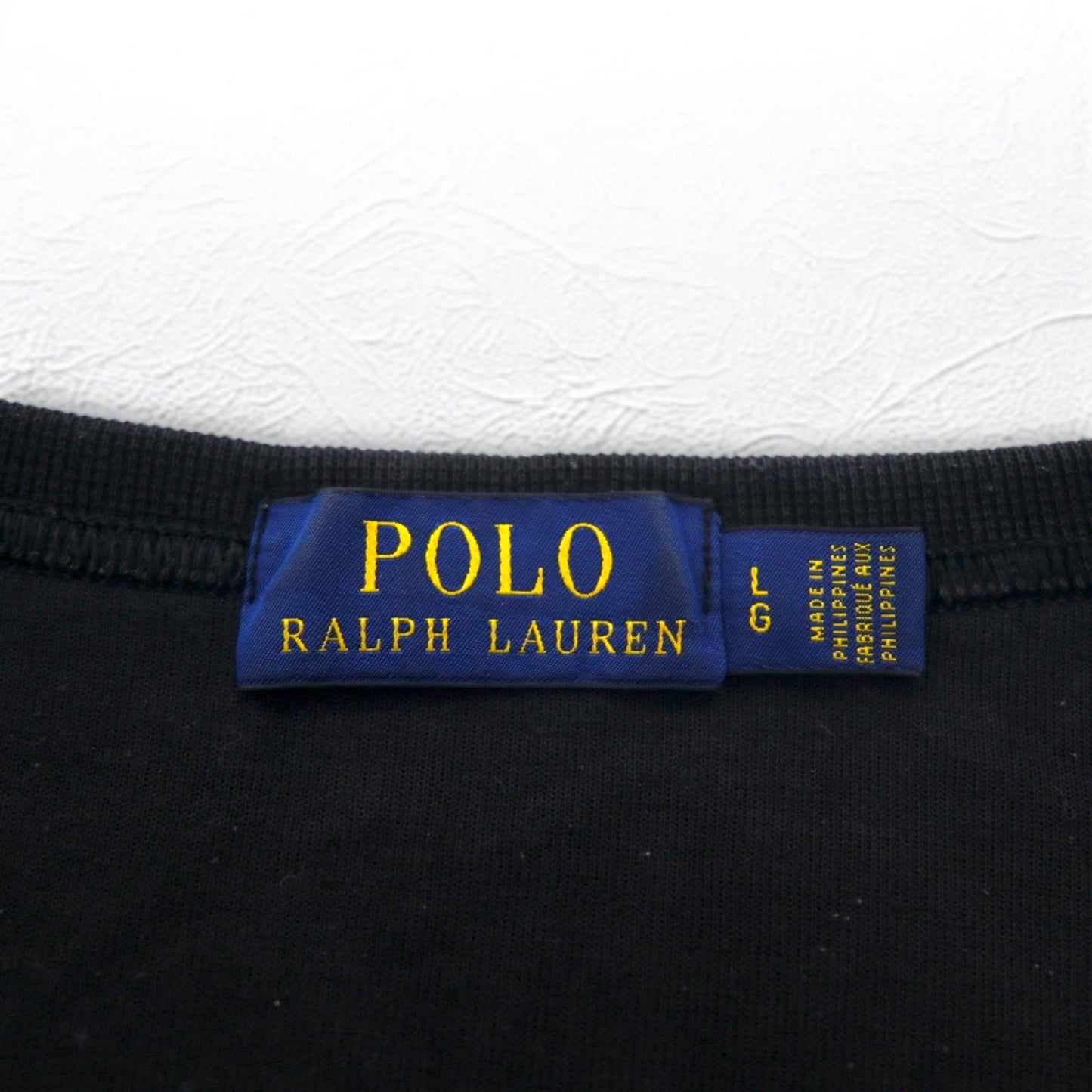 POLO RALPH LAUREN エンブレム ワッペン スウェット L ブラック サークルロゴ