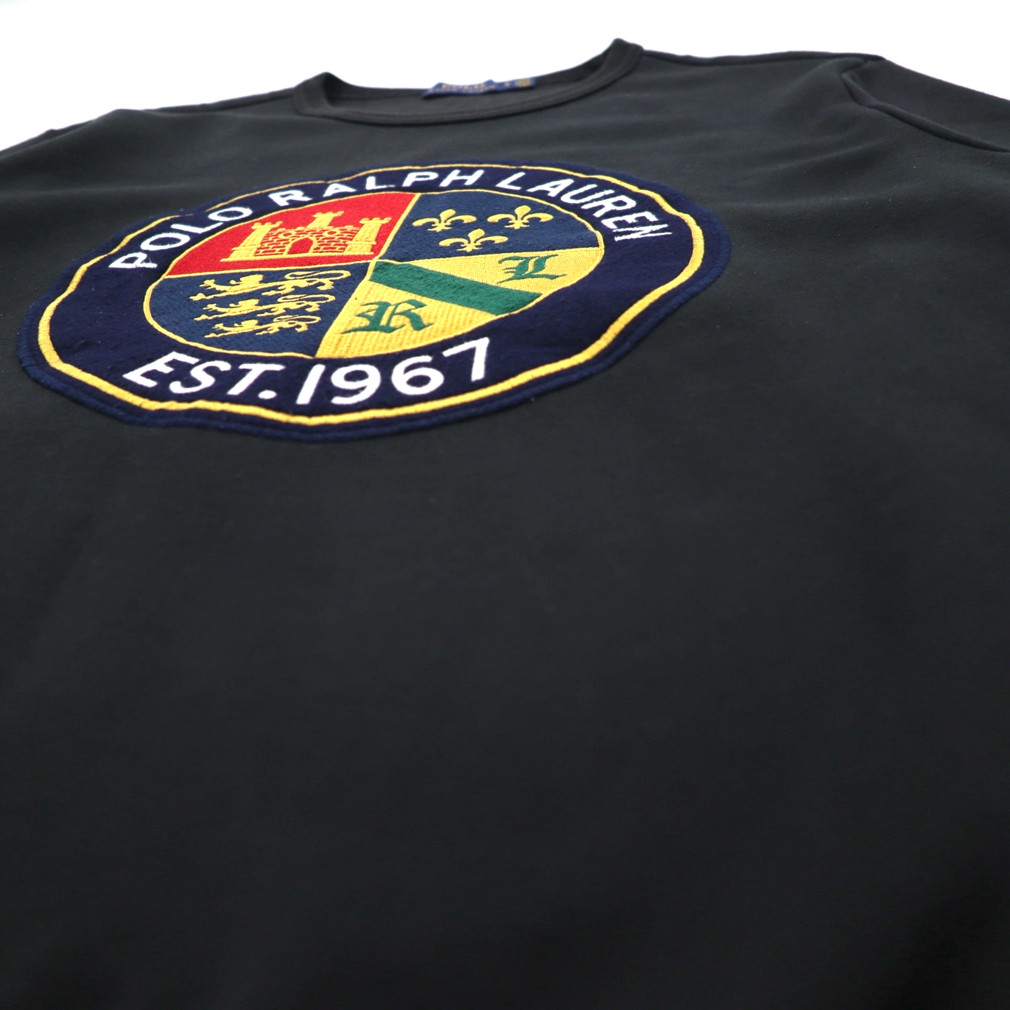 POLO RALPH LAUREN エンブレム ワッペン スウェット L ブラック サークルロゴ