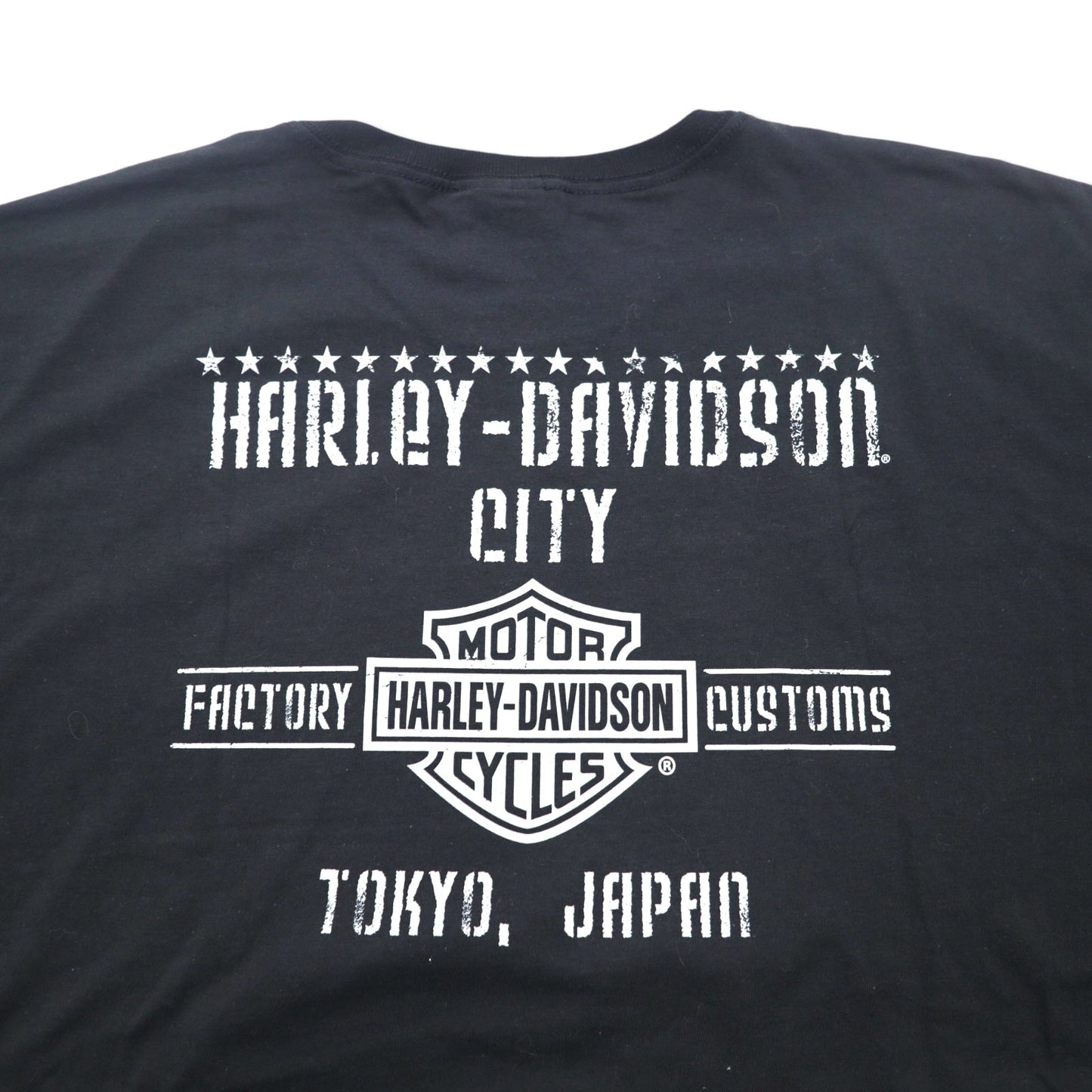HARLEY DAVIDSON 両面プリント Tシャツ XXL ブラック コットン TOKYO JAPAN