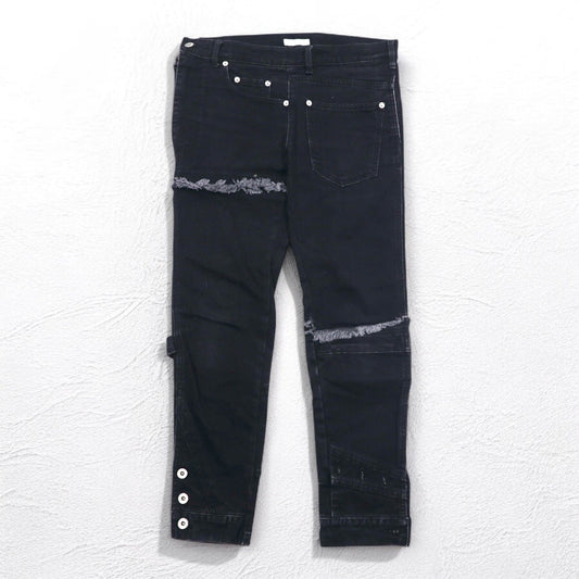 whowhat パズルデニム PUZZLE DENIM ジーンズ パンツ S ブラック 日本製