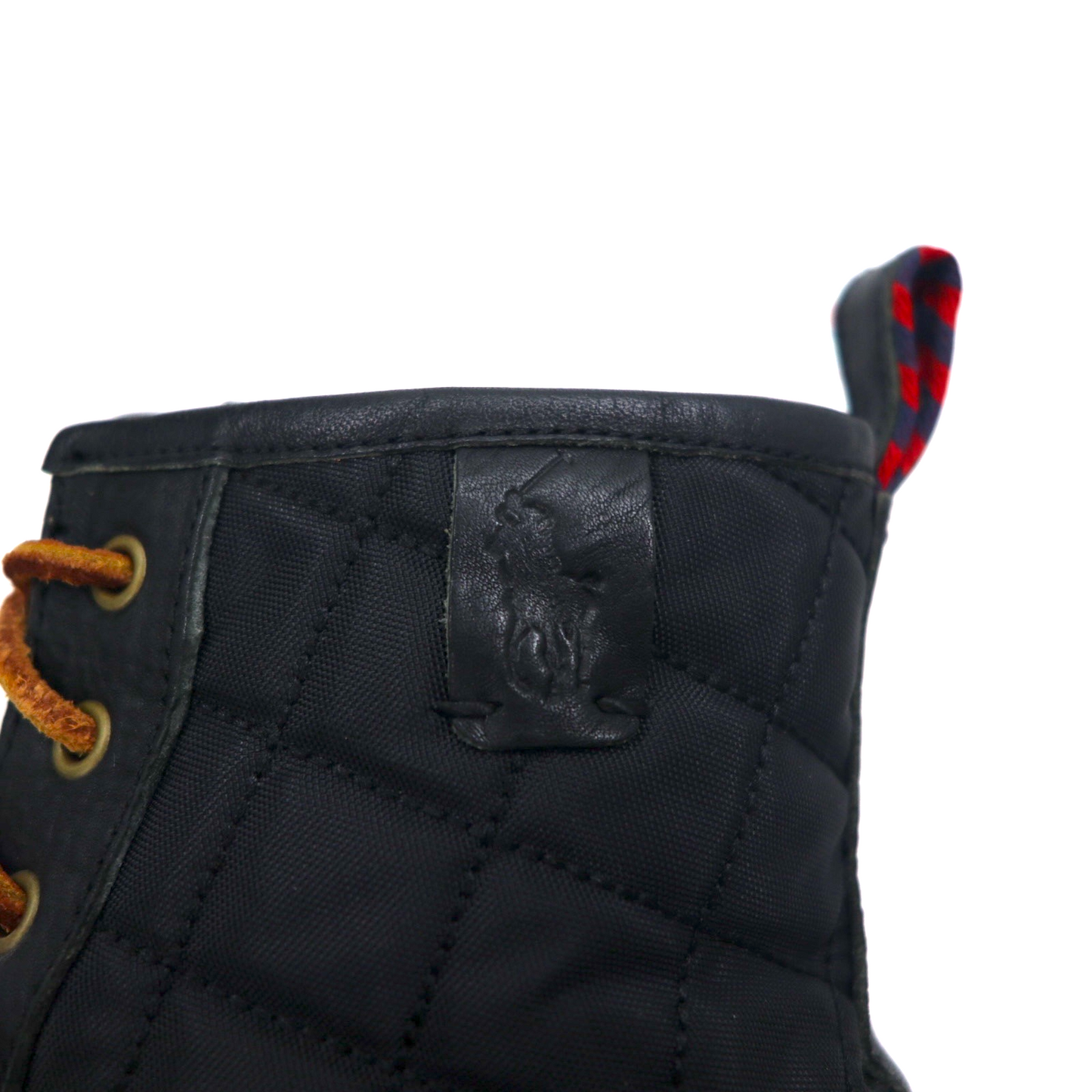 POLO RALPH LAUREN レンジャーブーツ ワークブーツ 27.5cm ブラック レザー キルティング SADDLE WORTH Ⅲ 1934