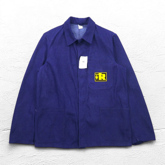 Vintage 70s Euro Work Jacket SANFOR 70年代 ドイツ製 デニム カバーオール ワークジャケット L デッドストック 未使用品