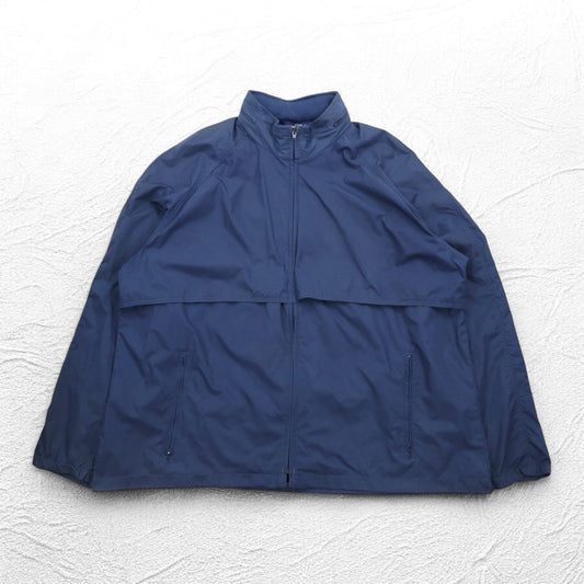 Woolrich 90年代 ウインドブレーカー ナイロンジャケット XXL ブルー フード収納式 ビッグサイズ