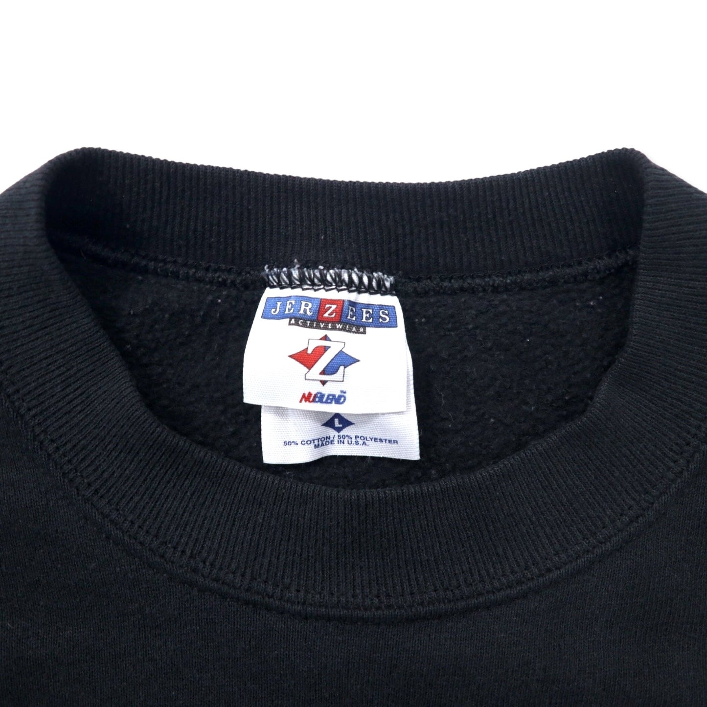 JERZEES USA製 90年代 プリント スウェット L ブラック コットン MOUNDSVILLE TROJANS