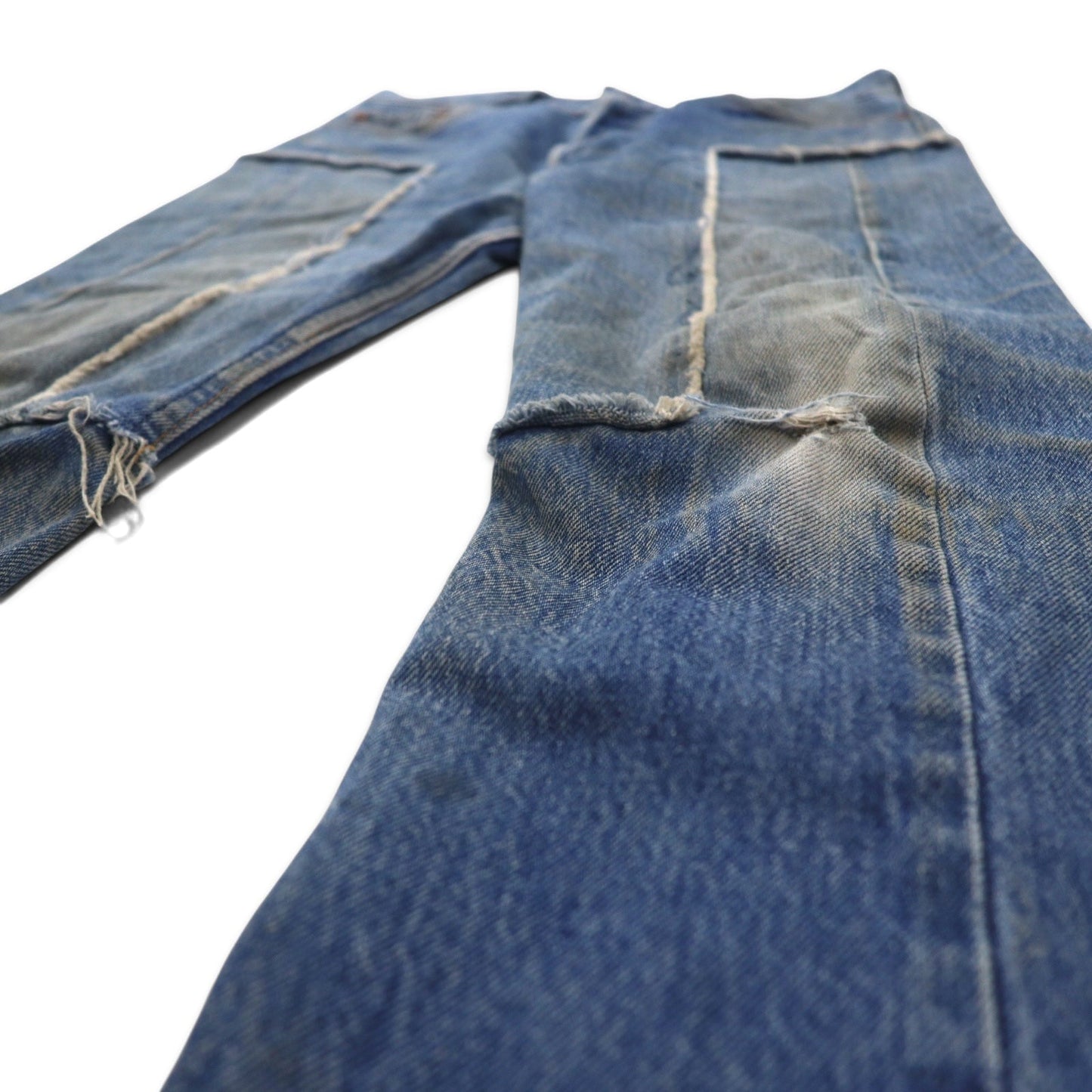 YSTRDY’S TMRRW FLEA MARKET JEANS リメイク デニムパンツ USAヴィンテージ 再構築 ジーンズ M インディゴ ブルー コットン