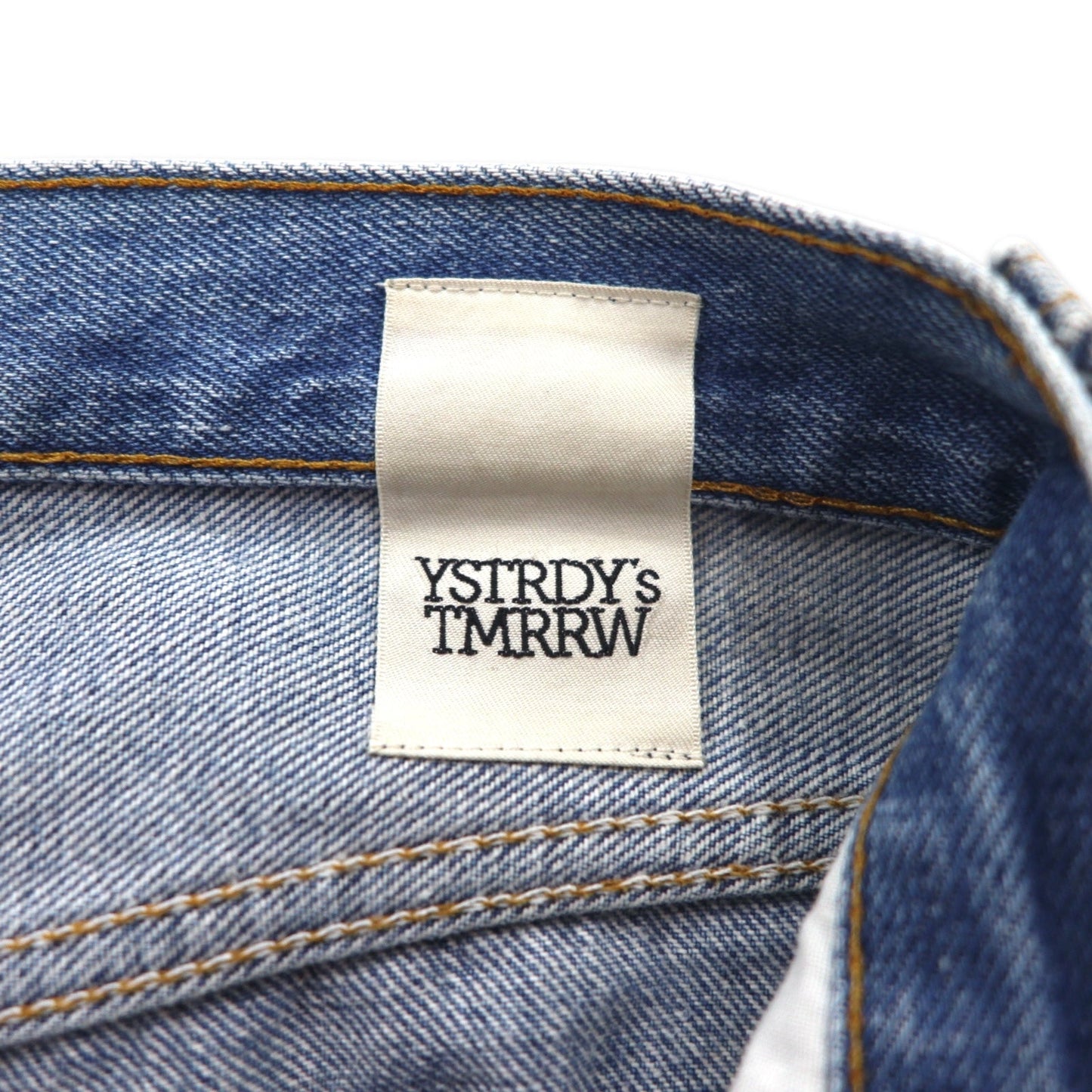YSTRDY’S TMRRW FLEA MARKET JEANS リメイク デニムパンツ USAヴィンテージ 再構築 ジーンズ M インディゴ ブルー コットン