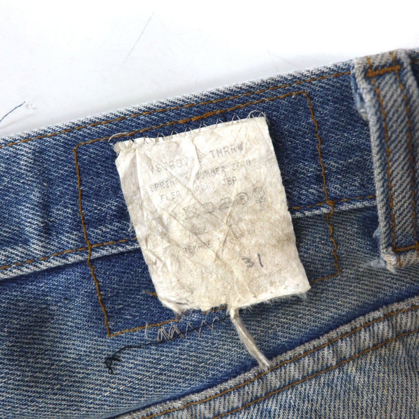 YSTRDY’S TMRRW FLEA MARKET JEANS リメイク デニムパンツ USAヴィンテージ 再構築 ジーンズ M インディゴ ブルー コットン