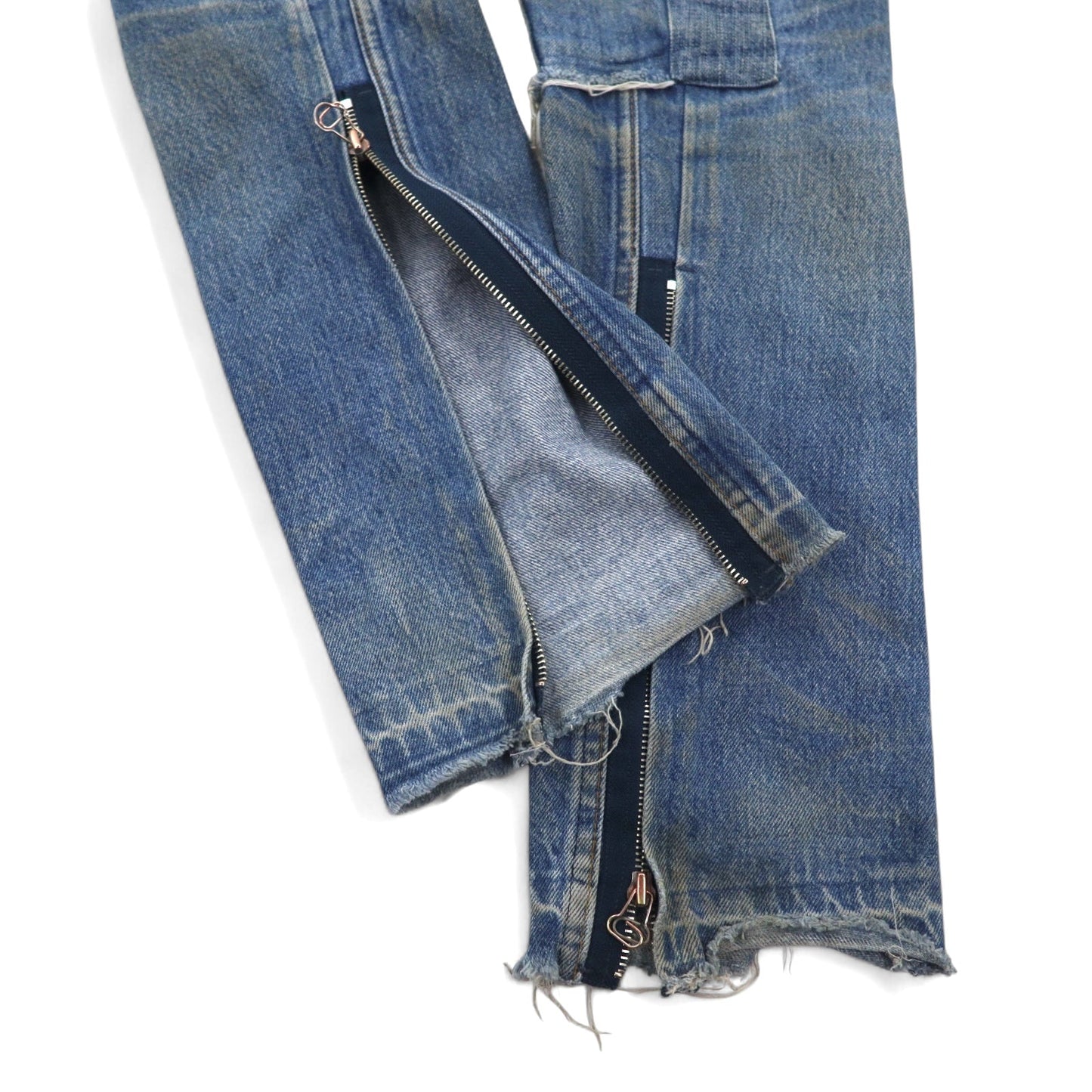 YSTRDY’S TMRRW FLEA MARKET JEANS リメイク デニムパンツ USAヴィンテージ 再構築 ジーンズ M インディゴ ブルー コットン