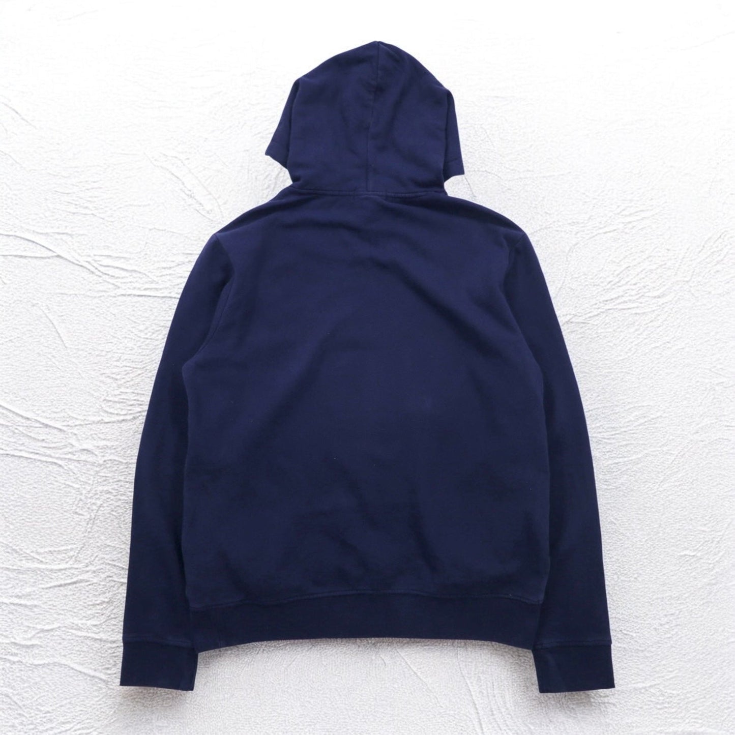 POLO RALPH LAUREN ポニー プリント プルオーバー パーカー M ネイビー 裏起毛 サイドポケット