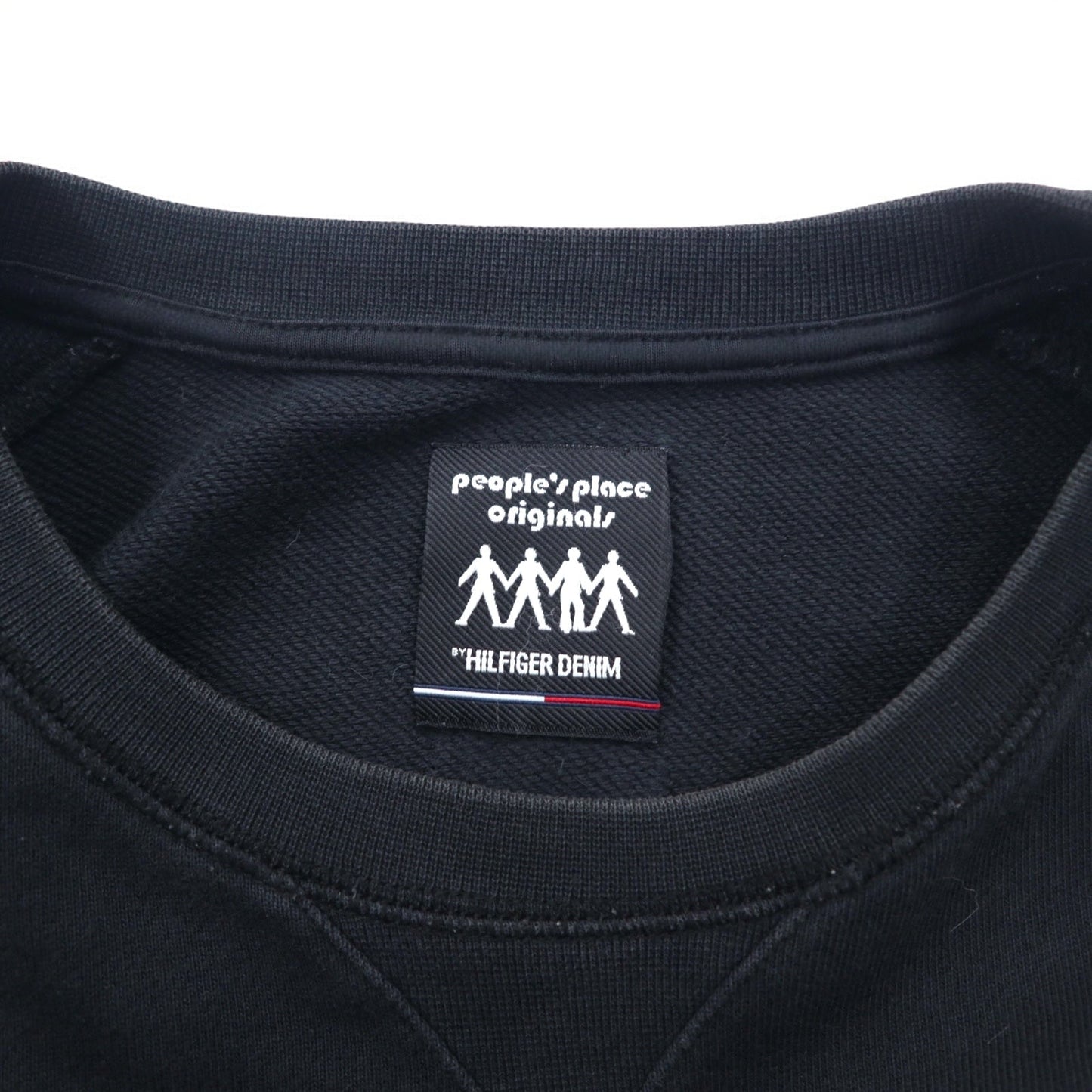 HILFIGER DENIM ( TOMMY HILFIGER ) NYプリント スウェット L ブラック people's place original トルコ製