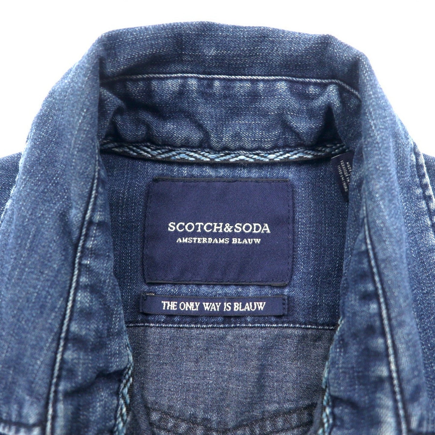 SCOTCH & SODA デニム ウエスタンシャツ S インディゴ ブルー THE ONLY WAY IS BLAUW