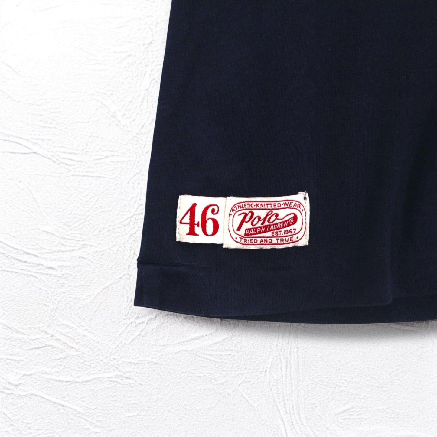 POLO RALPH LAUREN リンガーネック ベースボール プリント Tシャツ XL ネイビー Novelty Polo Swoosh Tee