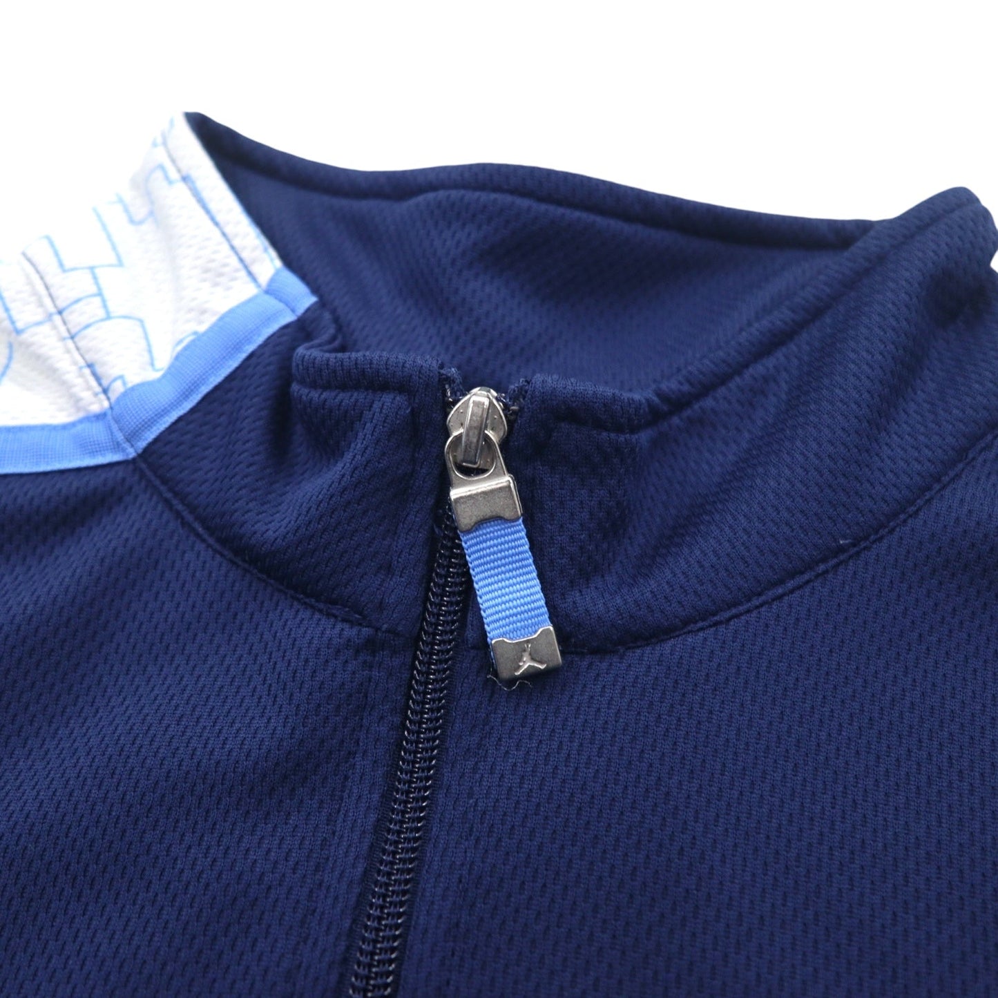 JORDAN BRAND ( NIKE ) ジャンプマン ハーフジップ ゲームシャツ L ネイビー ロゴプリント ビッグサイズ