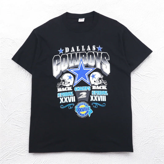 Vintage 90s USA Made T-Shirt anvil 90年代 USA製 NFLプリント Tシャツ XL ブラック DALLAS COWBOYS