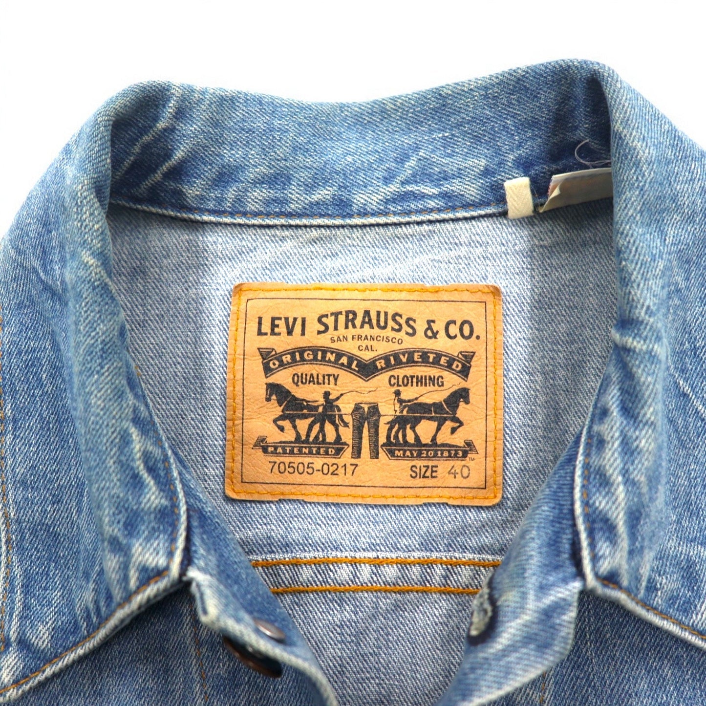 LEVI'S VINTAGE CLOTHING ( LVC ) USA製 1970年代 復刻 3rdタイプ デニムジャケット Gジャン M ブルー オレンジタブ 72351-0003