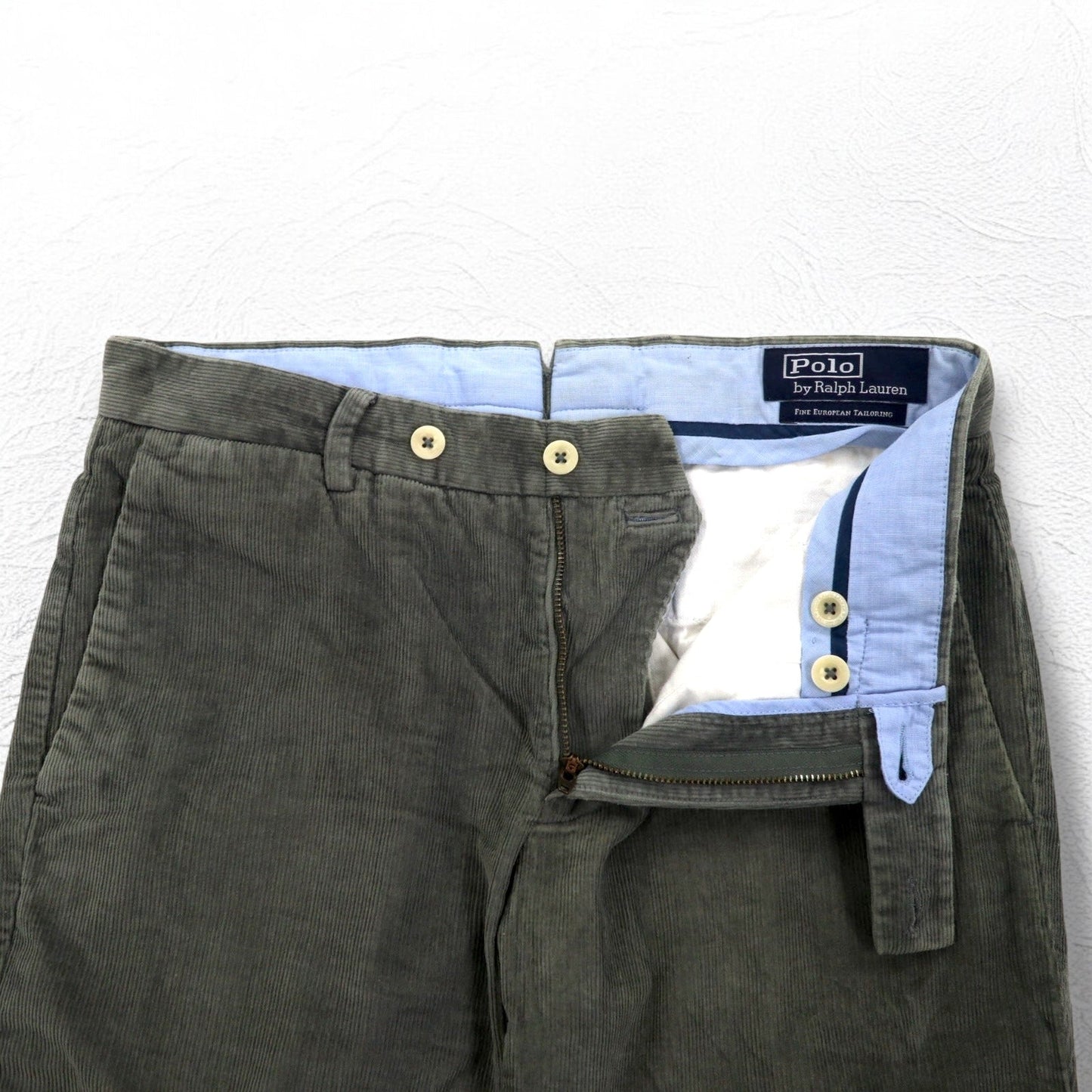 Polo by Ralph Lauren コーデュロイ スラックスパンツ M グレー FINE EUROPEAN TAILORING