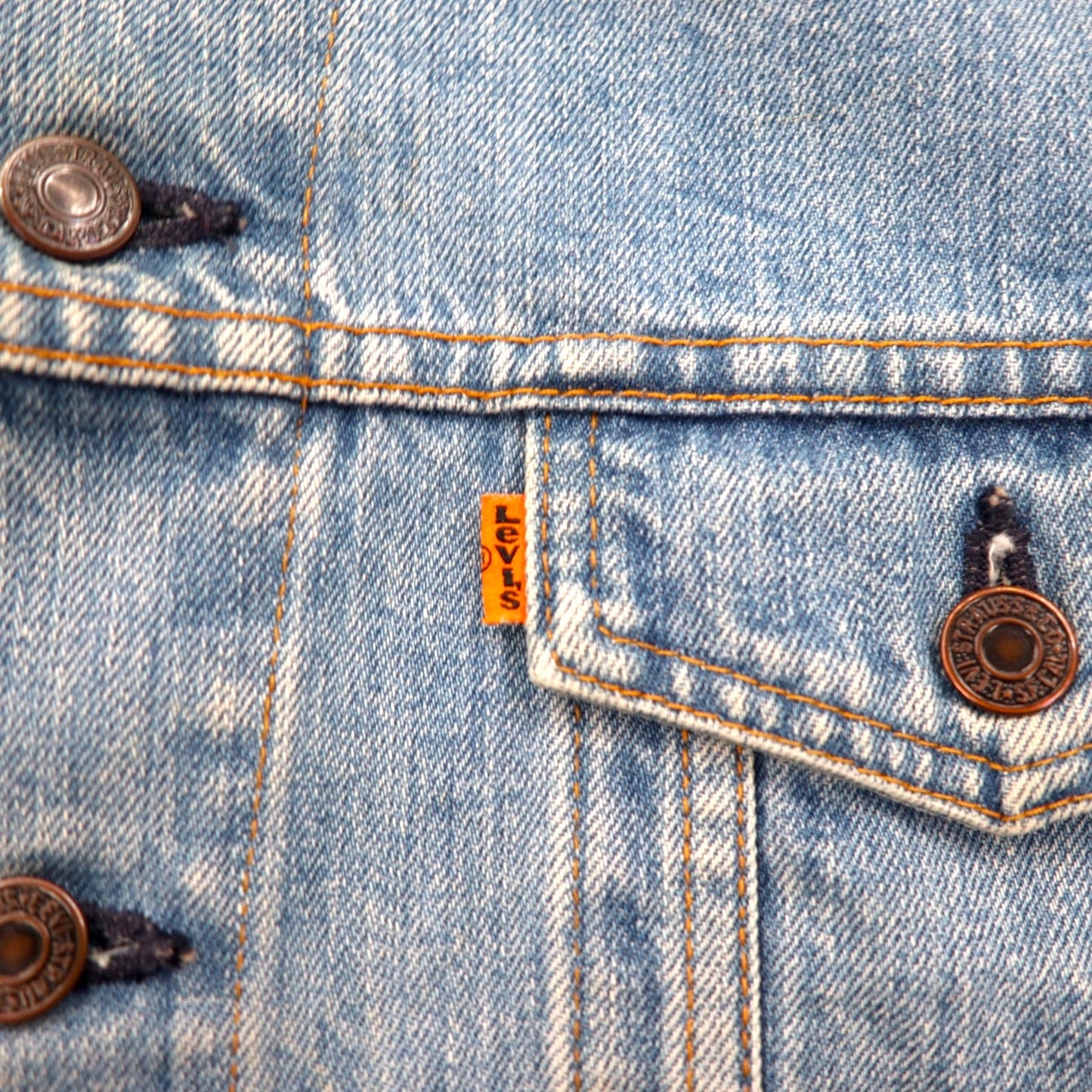 LEVI'S VINTAGE CLOTHING ( LVC ) USA製 1970年代 復刻 3rdタイプ デニムジャケット Gジャン M ブルー オレンジタブ 72351-0003