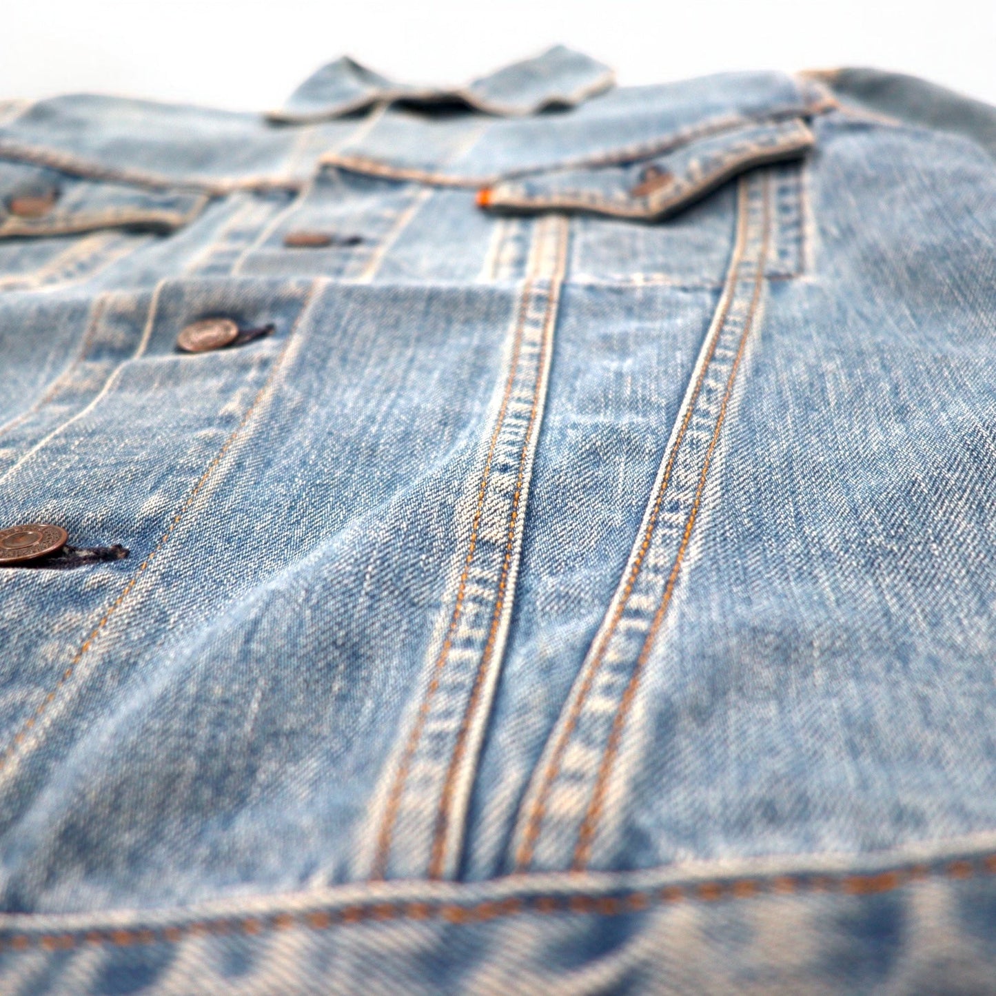 LEVI'S VINTAGE CLOTHING ( LVC ) USA製 1970年代 復刻 3rdタイプ デニムジャケット Gジャン M ブルー オレンジタブ 72351-0003