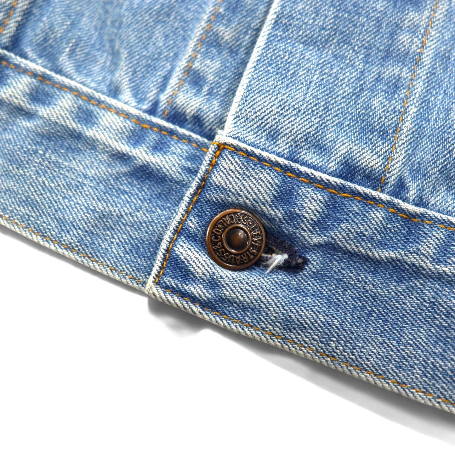 LEVI'S VINTAGE CLOTHING ( LVC ) USA製 1970年代 復刻 3rdタイプ デニムジャケット Gジャン M ブルー オレンジタブ 72351-0003