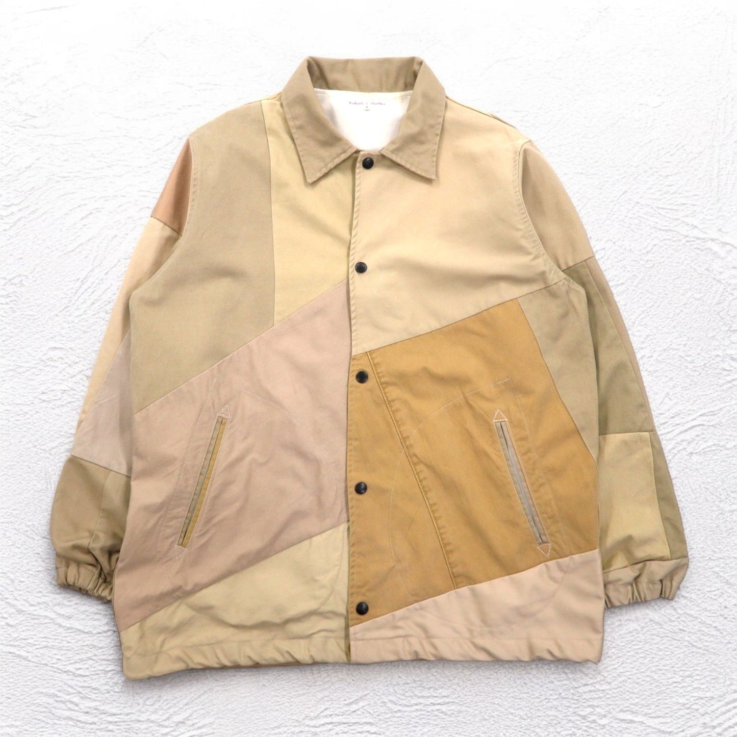 rebuild by needles 再構築 リメイク コーチジャケット S ベージュ ドローコード