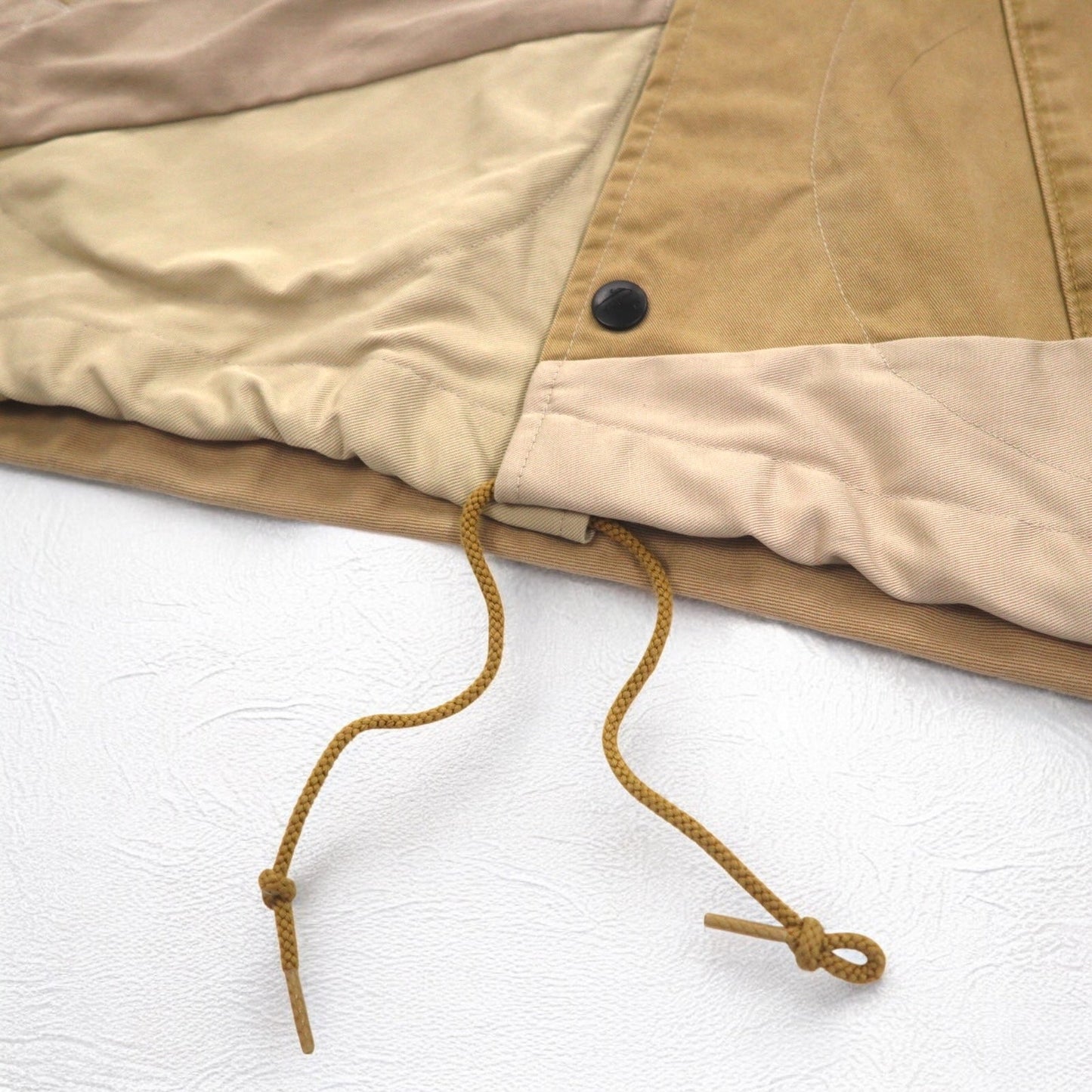 rebuild by needles 再構築 リメイク コーチジャケット S ベージュ ドローコード