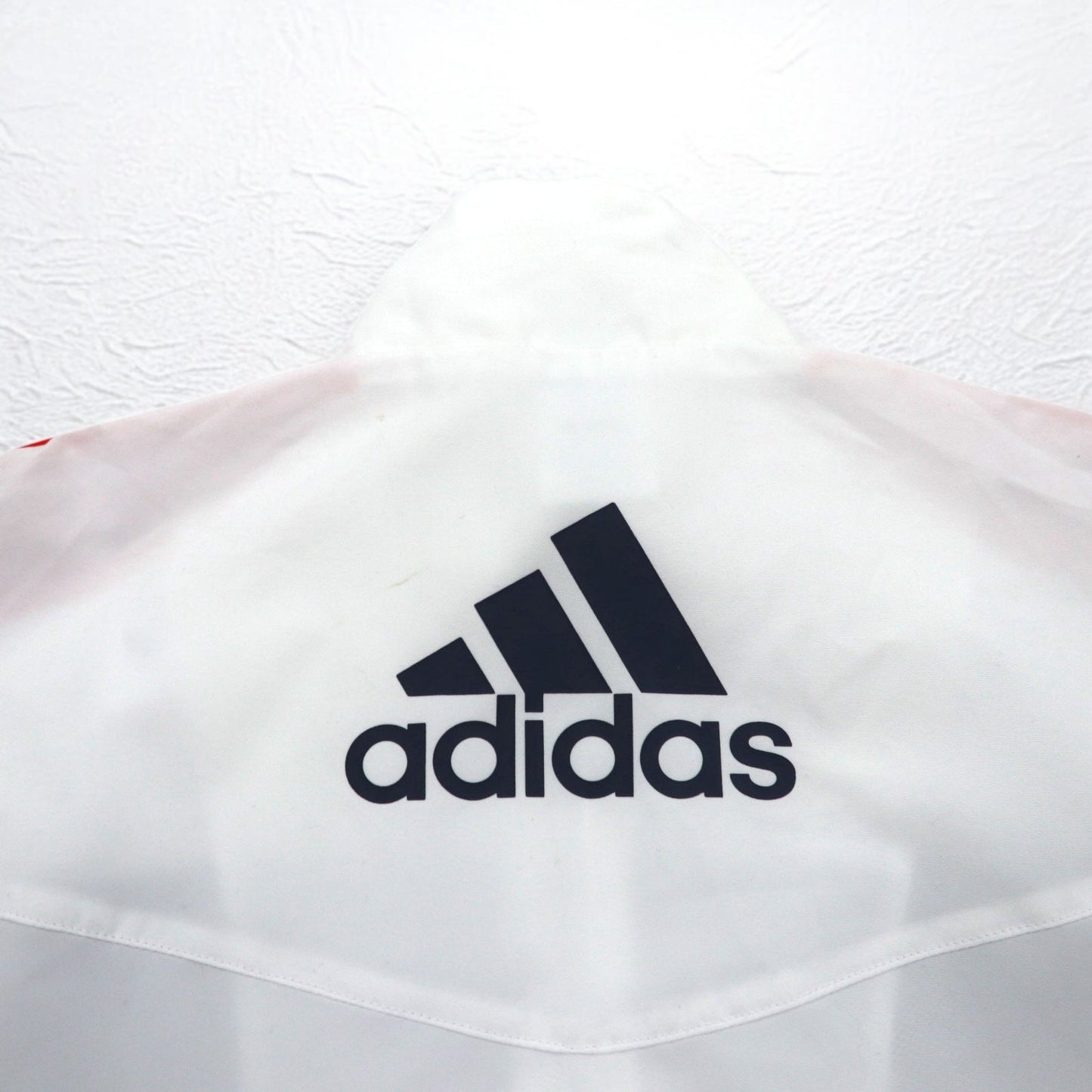 adidas 3ストライプ ウーブン トラックジャケット ジャージ S ホワイト オレンジ メッシュライナー