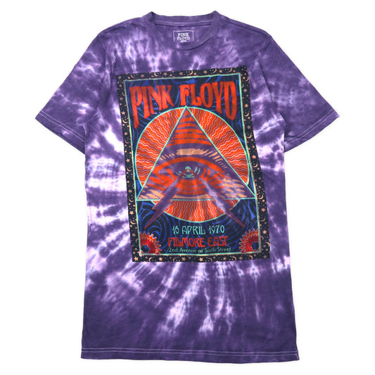 PINK FLOYD ピンクフロイド バンドTシャツ M パープル タイダイ コットン ロング丈 ビッグサイズ