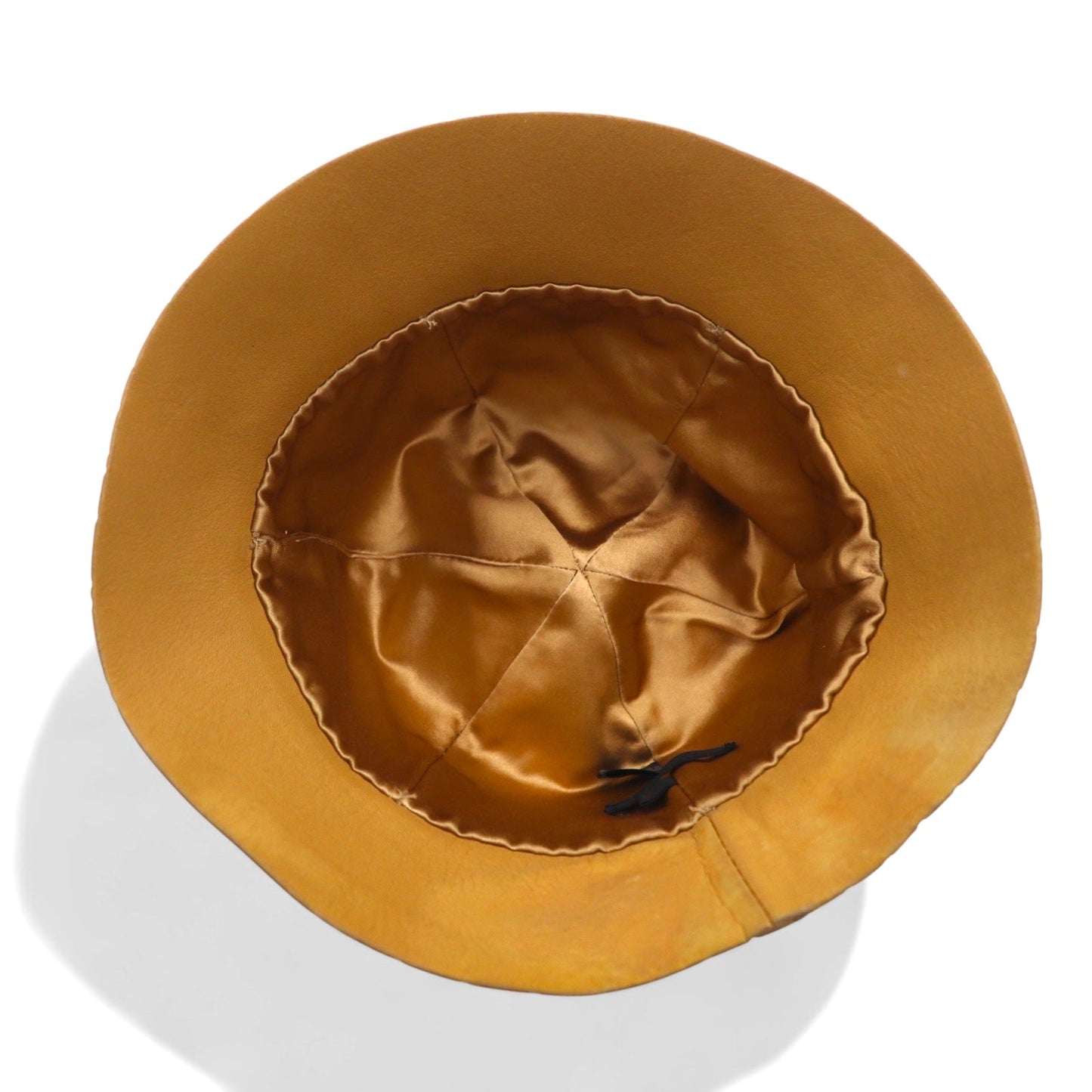 PRADA イタリア製 ラムスキン パンチングレザー バケットハット M ベージュ 羊革