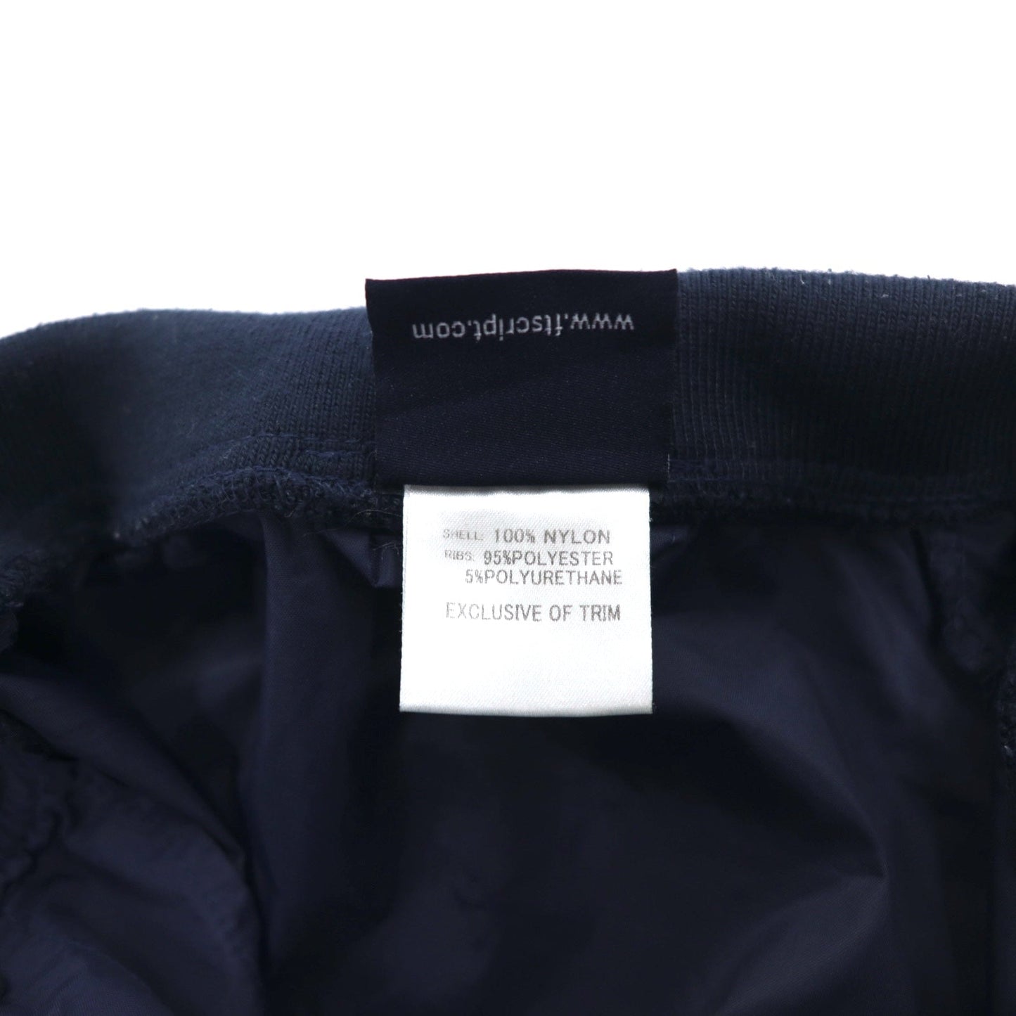 Flip The Script リブライン スタジャン M ネイビー ナイロン バックロゴプリント