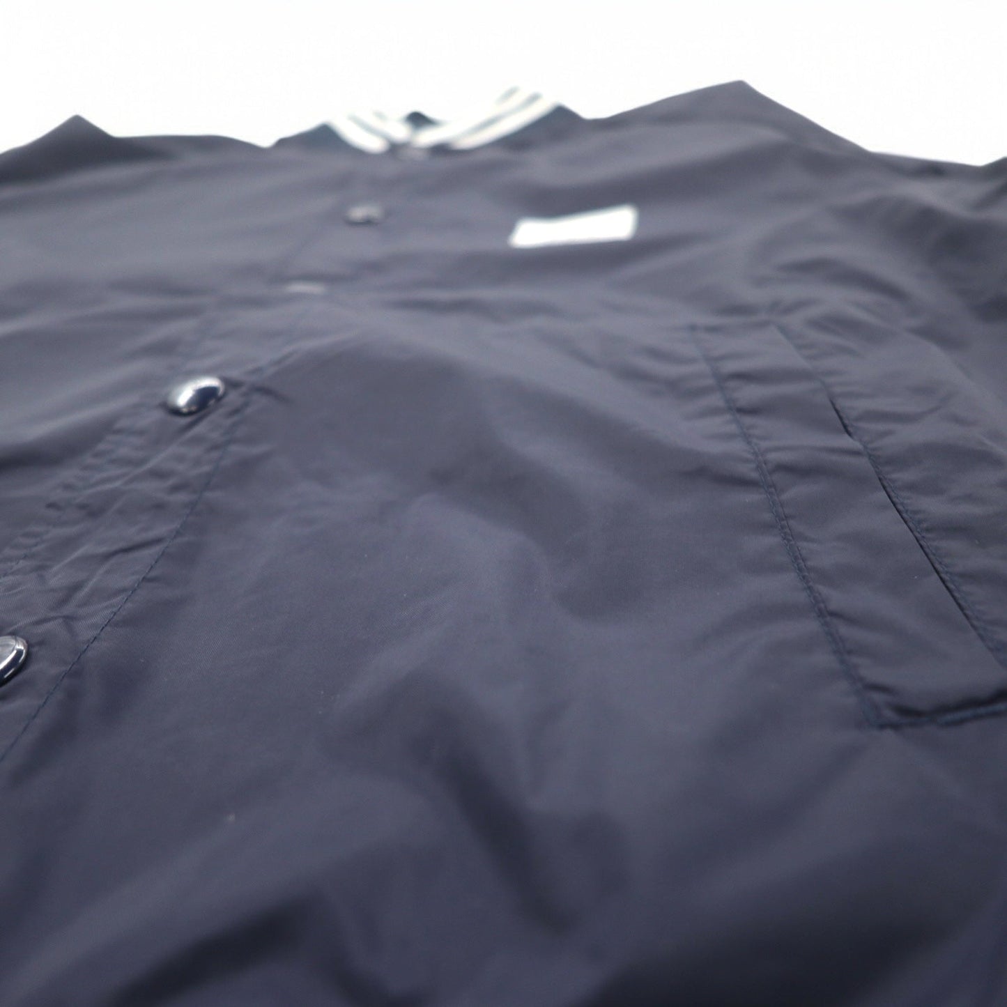 Flip The Script リブライン スタジャン M ネイビー ナイロン バックロゴプリント