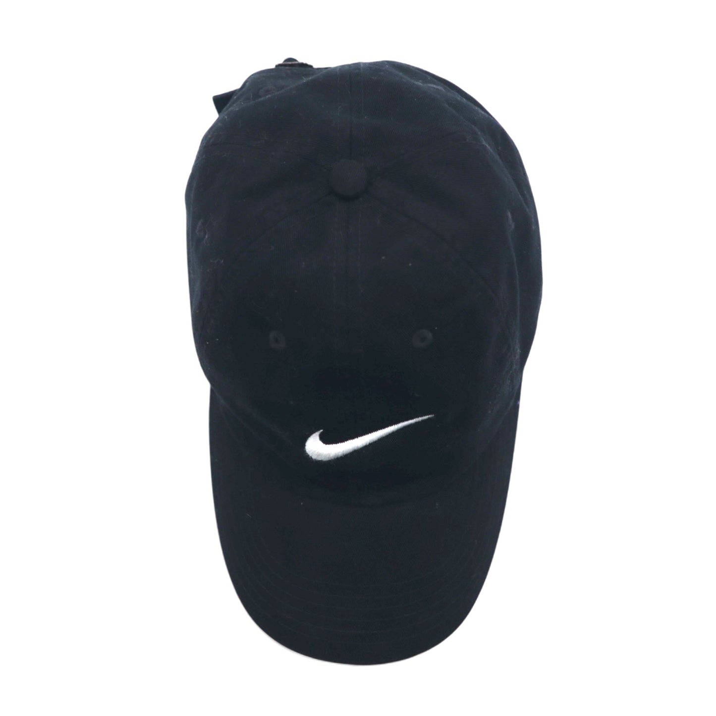 NIKE スウッシュ ロゴ刺繍 ベースボールキャップ ONE ブラック コットン