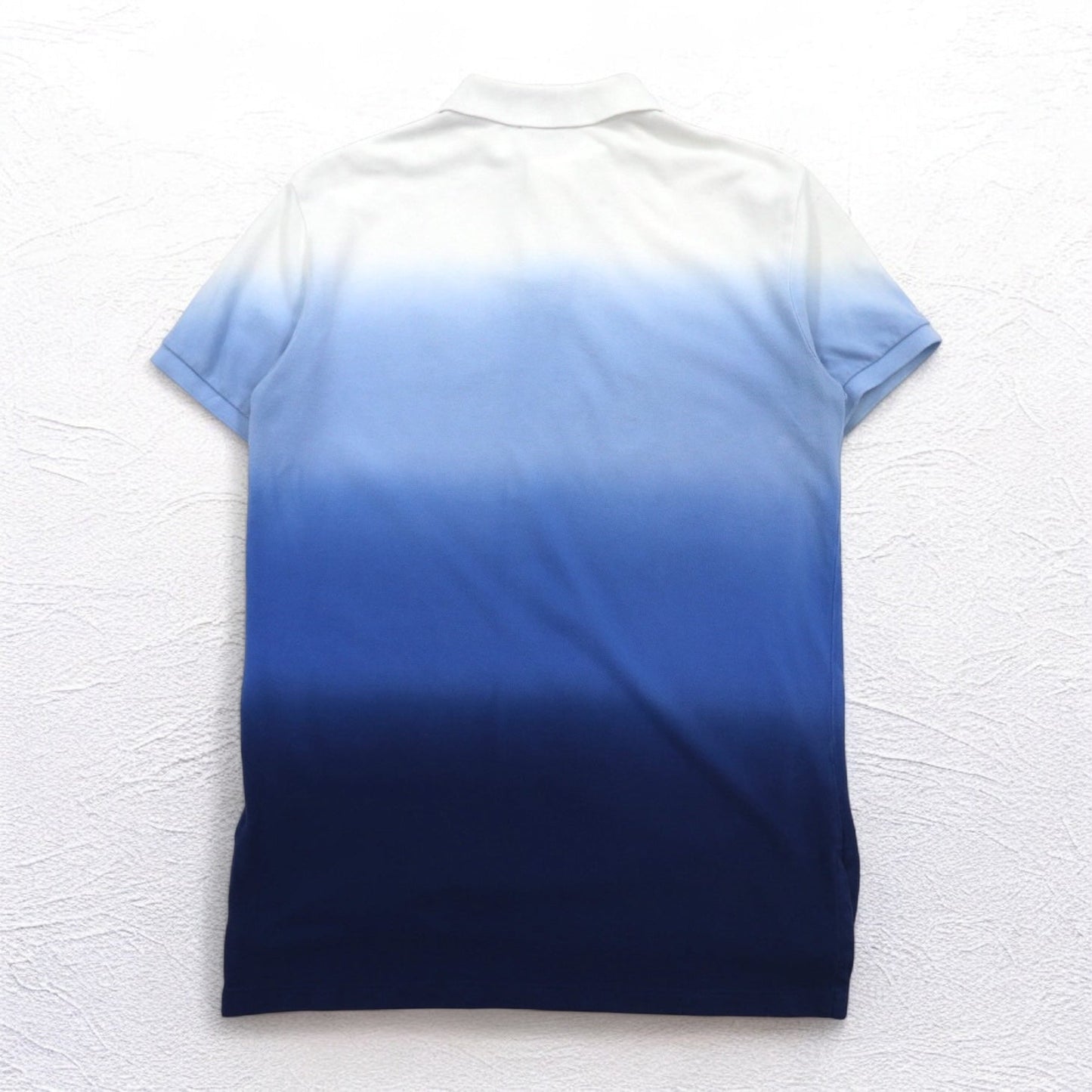POLO RALPH LAUREN グラデーション カラー ポロシャツ M ホワイト ブルー コットン スモールポニー刺繍