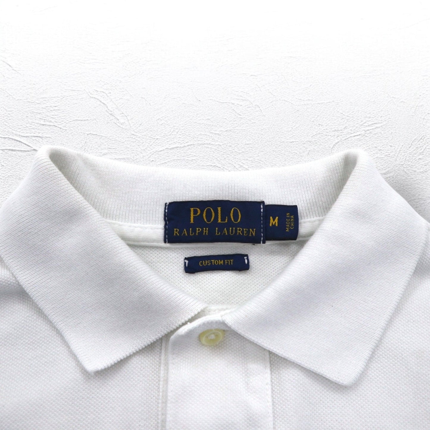 POLO RALPH LAUREN グラデーション カラー ポロシャツ M ホワイト ブルー コットン スモールポニー刺繍