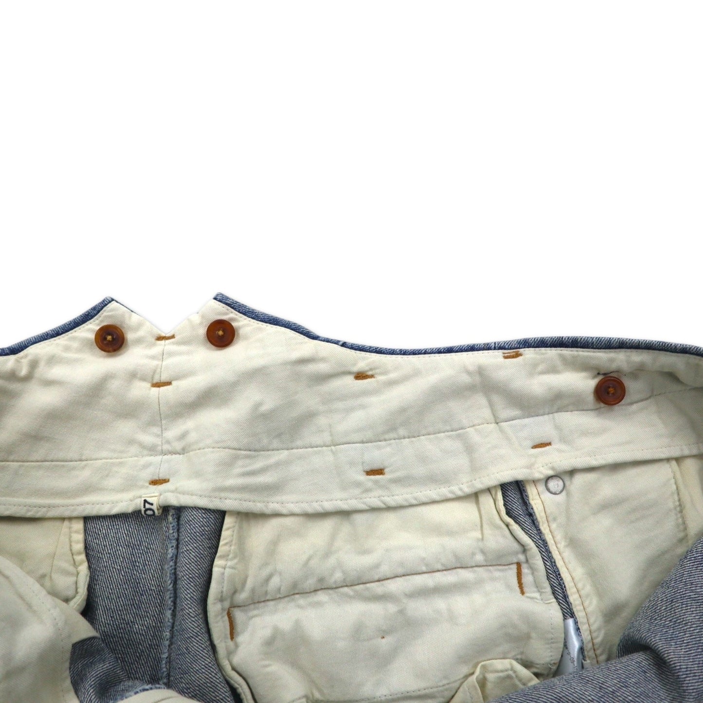 KHOKI ラップトラウザーズ 22AW Wrap Trousers デニムパンツ 1 ブルー コットン 日本製 22sw-p-05