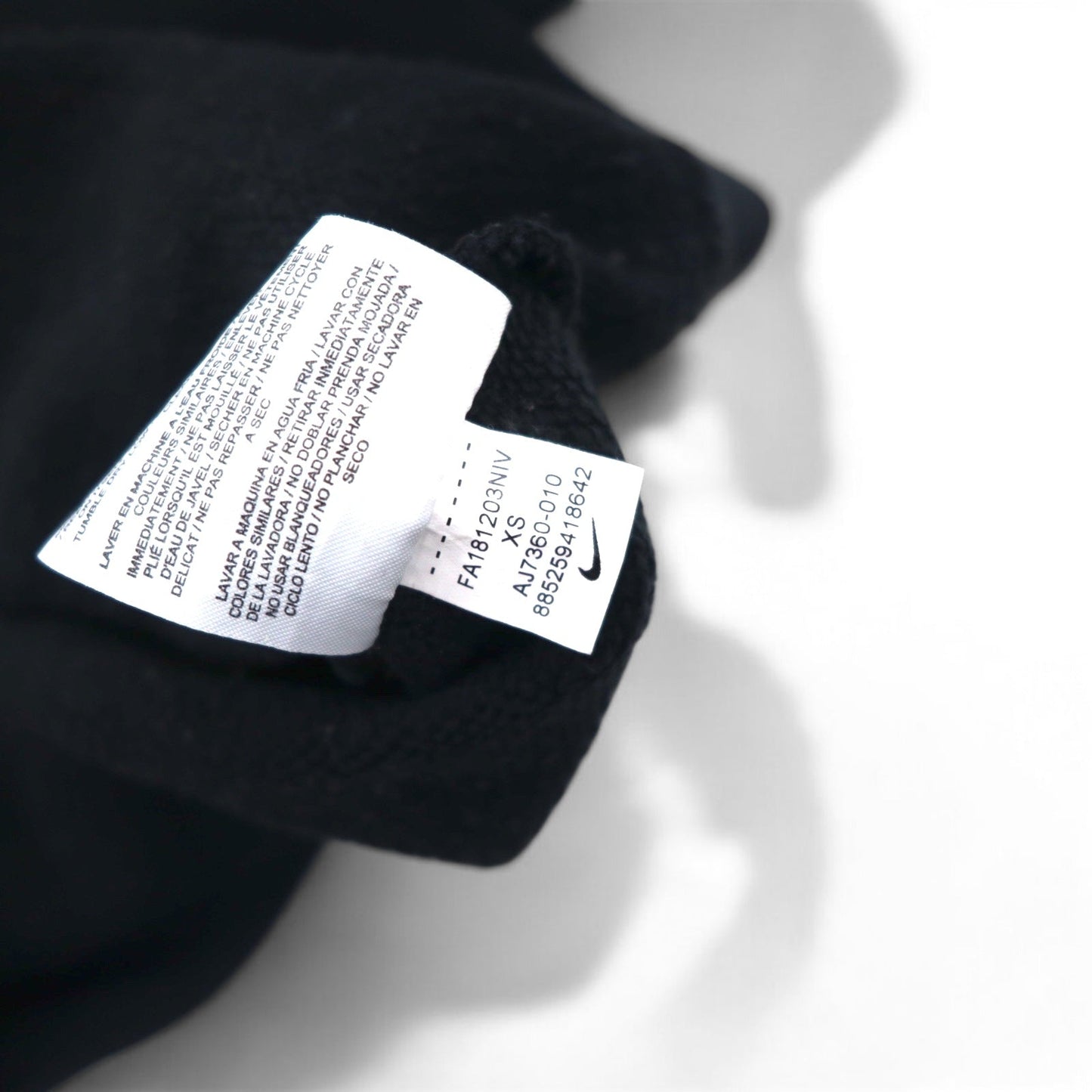 NIKE クルーネック スウェット XS ブラック コットン Rally Crew Sweatshirt AJ7360-010