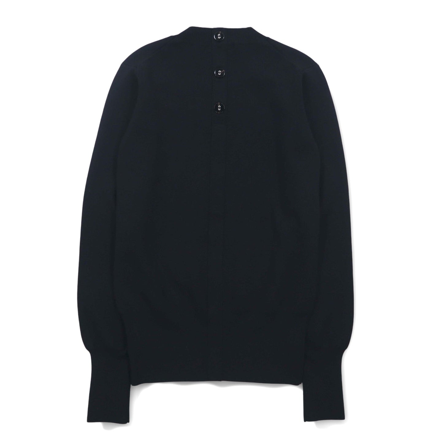 JOHNBULL バックボタン モックネック ニット セーター FREE ブラック ZC502 194-0077