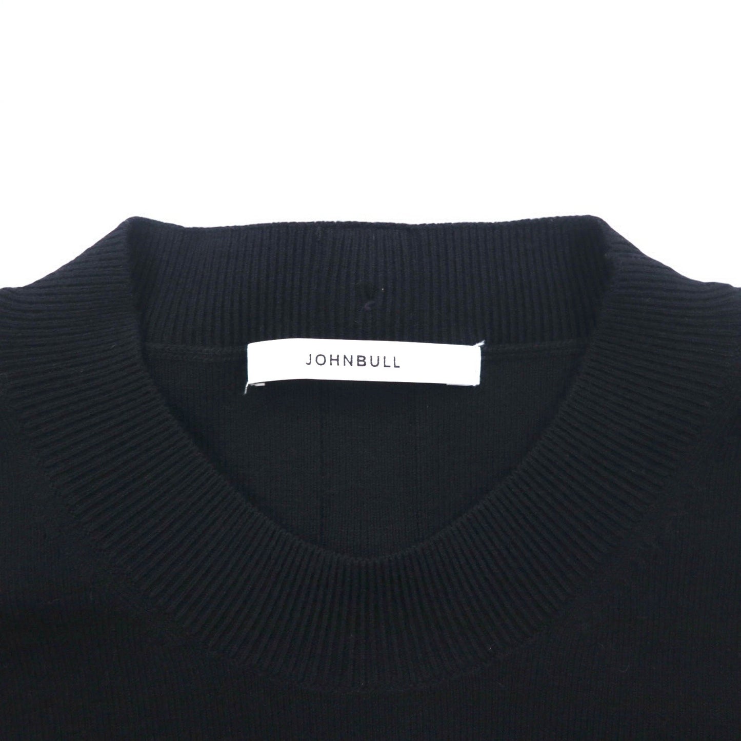 JOHNBULL バックボタン モックネック ニット セーター FREE ブラック ZC502 194-0077