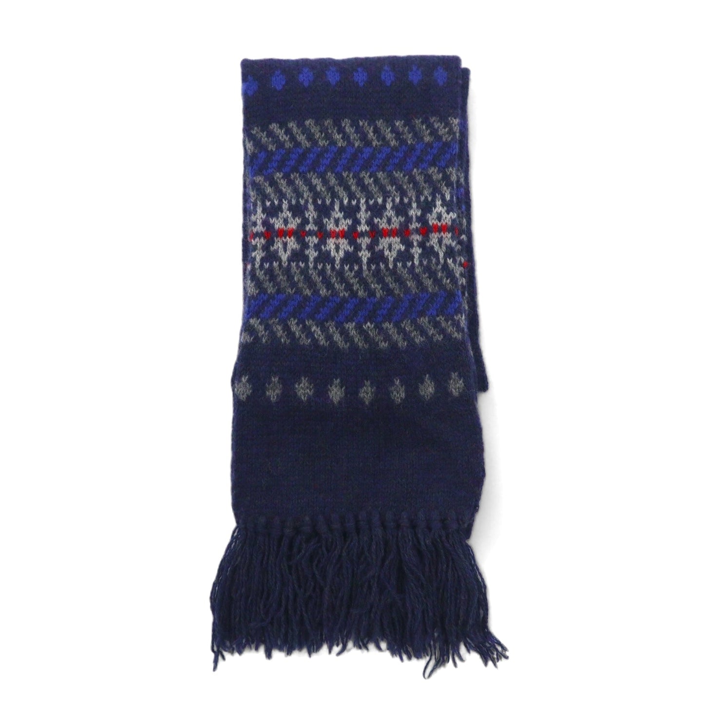 PENDLETON USA製 ノルディック バージンウール マフラー ネイビー PURE VIRGIN WOOL SHETLAND