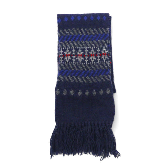PENDLETON USA製 ノルディック バージンウール マフラー ネイビー PURE VIRGIN WOOL SHETLAND