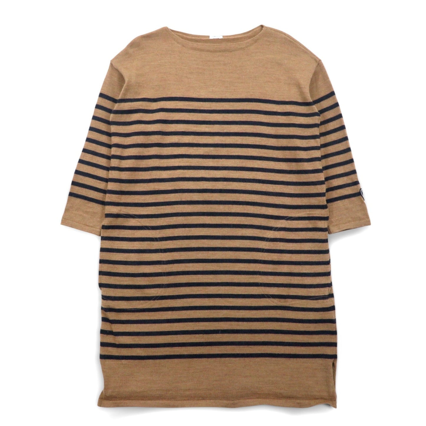 ORCIVAL ニットワンピース FREE ブラウン ボーダー ウール 12A-FN-001